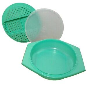 Vintage TUPPERWARE Green Cheese Grater Slicer 787, Bowl 786 & Lid 230